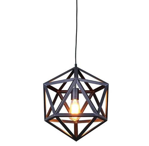 1 Pc Hexagon Matte Black Elegant Pendant Light